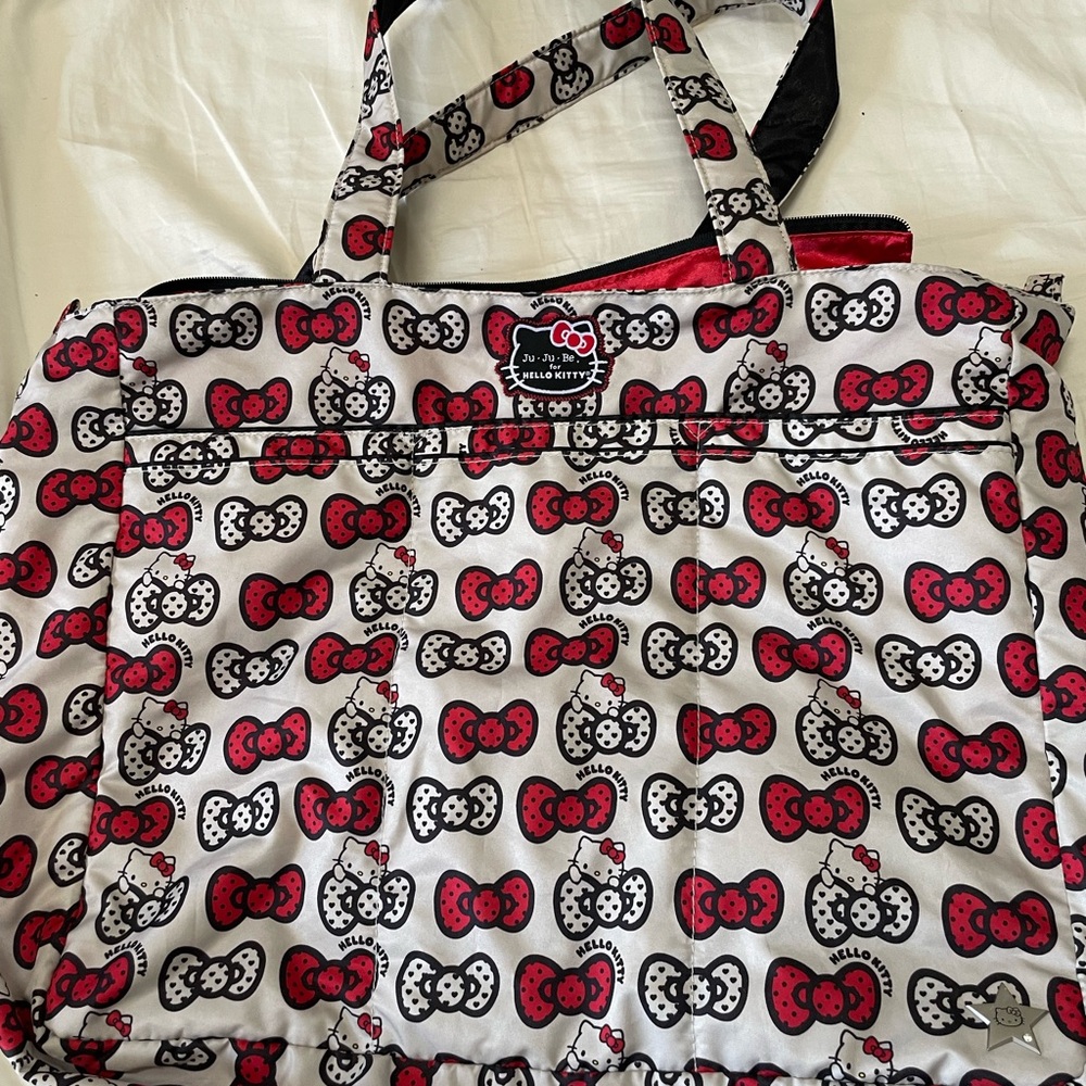 Ju-Ju-Be Red and Black Tote Bag with Iconic Design